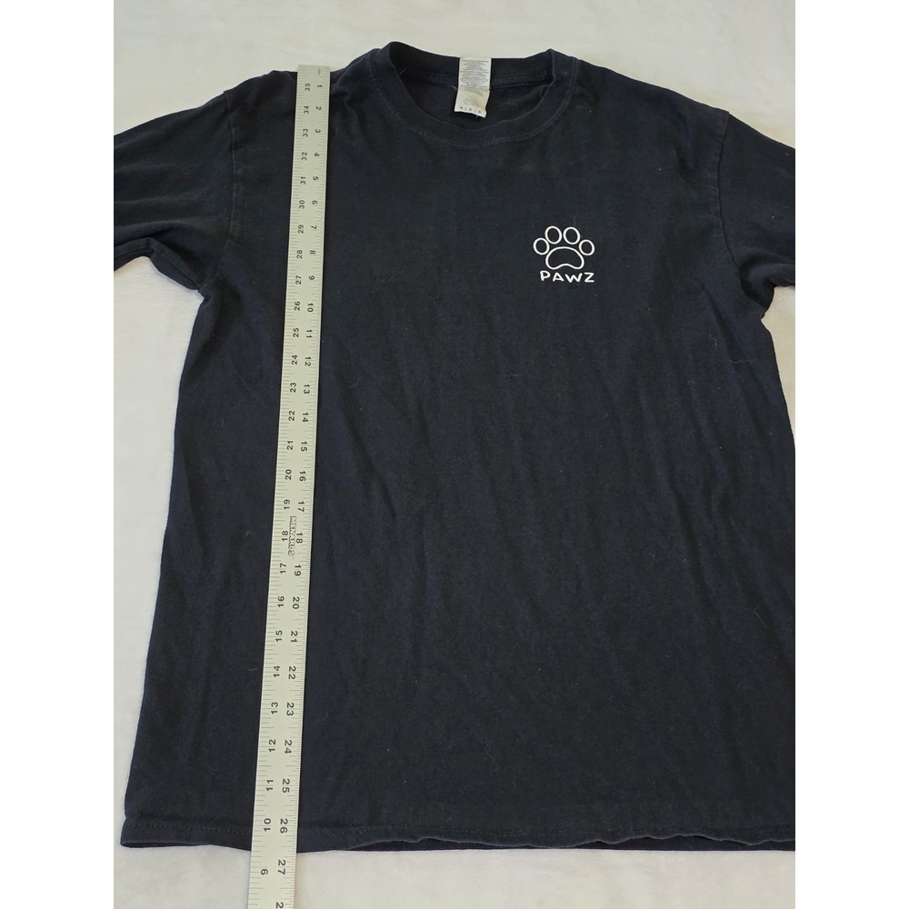 PAWZ Saves the Dogs Women Medium Dog Mom Black Speck Paw Print Long Sleeve Shirt - Picture 4 of 6